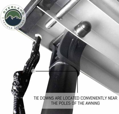 Nomadic Awning 2.0 - 6.5' with Black Cover Overland Vehicle Systems