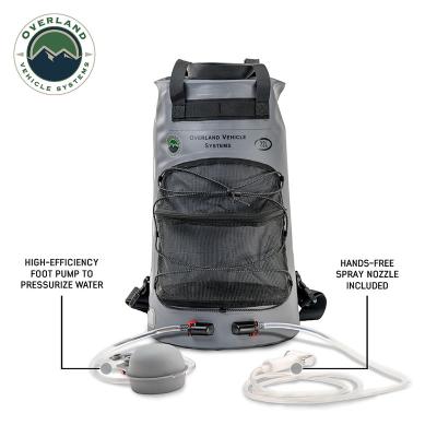 Portable Camp Shower - 23 QT, Nozzle & Accessories Overland Vehicle Systems