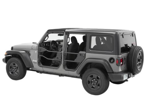 Jeep Tube Doors HighRock 4x4 Element Doors For Jeep 2020-2024 Gladiator Front Matte Black Bestop