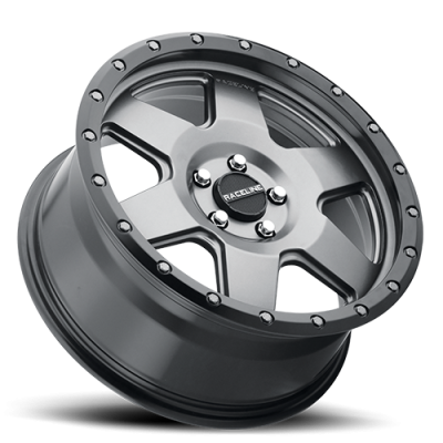 Aluminum Wheels 17x8 Boost 946G Satin Gunmetal Gray 6 Spoke 35 Offset 5 on 110 Bolt Pattern 72.62 Bore Raceline