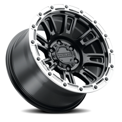 Aluminum Wheels 17x8 Compass 956BS Satin Black Silver Ring 30 Offset 5 on 110 Bolt Pattern 72.62 Bore Raceline