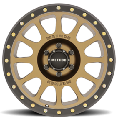Aluminum Wheels 20x9 NV MR305 Bolt Pattern 6 On 135 Offset 18 Lip Size 1.42 Method Bronze BRZ Black Street Loc Method