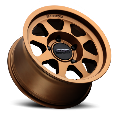 Aluminum Wheels 15x7 Bead Grip MR701 Bolt Pattern 5 On 100 Offset 15 Lip Size 0.91 Method Bronze BRZ Method