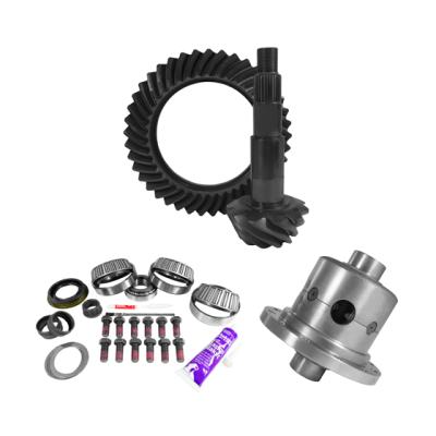 11.5 inch AAM 4.56 Rear Ring and Pinion Install Kit Positraction 4.375 inch OD Pinion Bearing Yukon Gear &amp; Axle