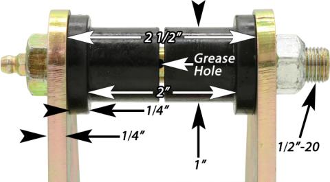 HD Leaf Spring Tow Shackles 76-86 Jeep CJ Front Includes Urethane Bushings HD Greasable Bolts Pair For Use w/ CE-9033F or CE-9033D RockJock 4x4