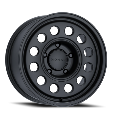Aluminum Wheels 15x7 501SB Convoy Satin Black 5 On 114.3 Bolt Pattern 83.82 Bore -10 Offset Nomad Wheels