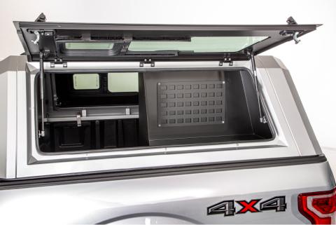 Half-Bin Length Mid-Size EVO EVOa and EVOc Applications 5 Foot or 6 Foot Bed Left Side Mount SmartCap(R) ‚Дц–о—Ь‚Дм–ж‚Дм—о Fits all mid-size EVO Series Caps