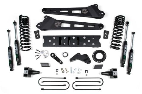 19-24 RAM 3500 5.5 Inch Radius Arm 5 Inch Rear Block Without Overload Gas 6-Bolt T-Case Fox Adventure Shocks Zone Offroad