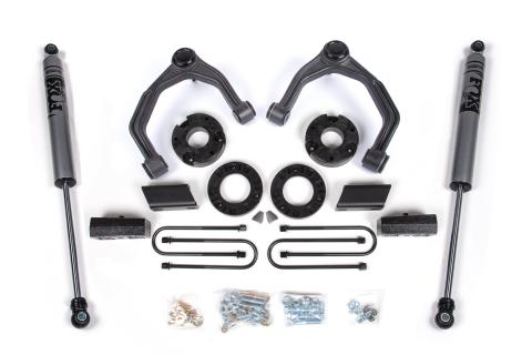 3.5 Inch Lift Kit For 2025 Silverado/Sierra 1500 4WD Fox Adventure Series Zone Offroad