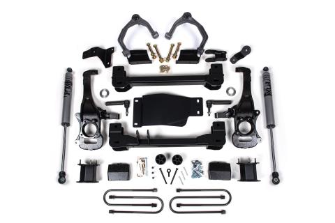 4 Inch Lift Kit For 2025 Silverado/Sierra 1500 4WD 3 Inch Rear Block Spacer Front Fox 2.0 ADV Series Rear Shock Zone Offroad