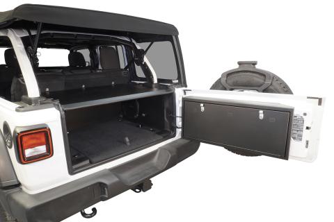 Deluxe Cargo Enclosure - 18-22 Wrangler JL {21-22 Exc. 4XE} 4-Door w/ OEM Subwoofer Black Tuffy Security Products