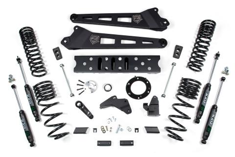 19-24 RAM 2500 5.5 Inch Radius Arm 4.5 Inch Rear Coils Gas 6-Bolt T-Case Fox Adventure Shocks Zone Offroad