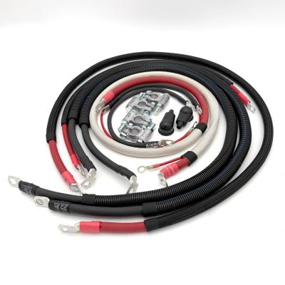 1999-2003 Ford F250/F350 Superduty Battery Cable Kit Powerstroke 7.3 Diesel 2/0 Gauge 90 Degree Battery Cable Big7Kits