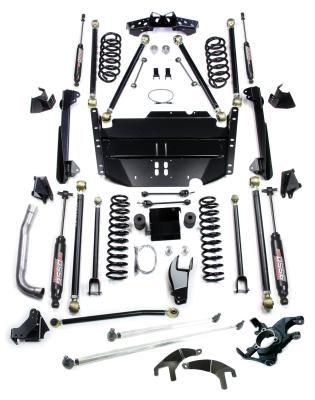 03-06 Wrangler TJ LWB 5 Inch Pro LCG Long Arm Suspension System & High Steer 9550 VSS Twin-Tube TeraFlex