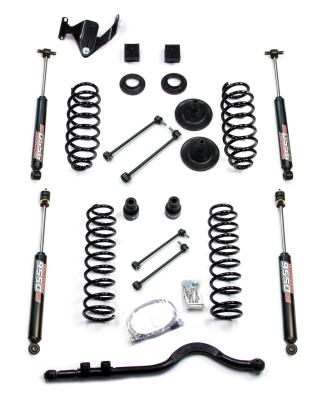 07-18 Wrangler JK 4 Door 3 Inch Coil Spring Base Lift Kit w/ Front Track Bar & 9550 VSS Twin-Tube TeraFlex