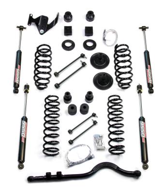 07-18 Wrangler JK 4 Door 4 Inch Coil Spring Base Lift Kit w/ Front Track Bar & 9550 VSS Twin-Tube TeraFlex