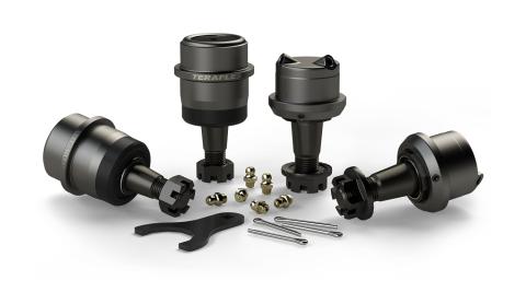 97-06 Jeep Wrangler TJ Dana 30/44 HD Ball Joint Kit w/out Knurl 2 Upper & 2 Lower TeraFlex