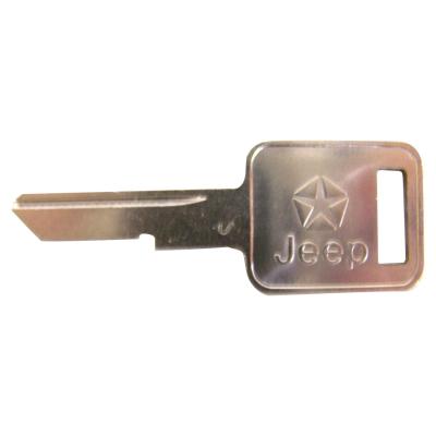 Ignition Key Blank for Select Jeep YJ, CJ-5, CJ-7, CJ-8, XJ, MJ, SJ, J-Series Crown Automotive