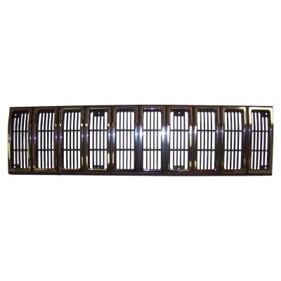 Black & Chrome Grille for Select 1984-1997 Jeep XJ Cherokee, MJ Comanche Crown Automotive