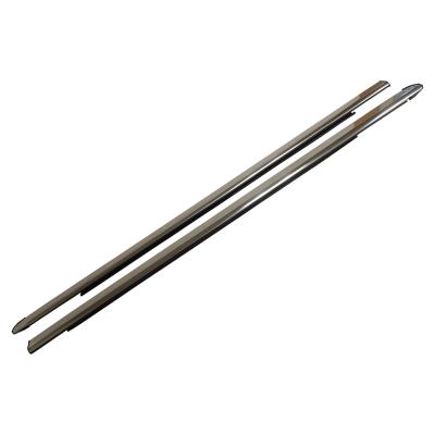 Front Outer Chrome Door Glass Weatherstrip Set for 2005-2007 WK Grand Cherokee Crown Automotive