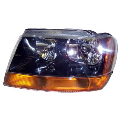 Left Headlight w/o Headlamp Leveling Device for 99-02 Jeep WJ Grand Cherokee Crown Automotive