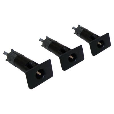 Dark Gray Door Pin Insert Kit for 87-06 Jeep YJ, TJ Wranglers, (Incl. 3 Inserts) Crown Automotive