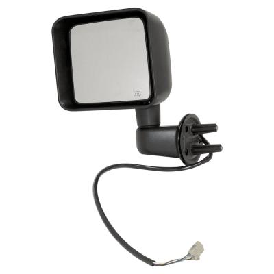 Left Power, Heated, Manual Folding Mirror for Select 2014 JK Wranglers, Black Crown Automotive