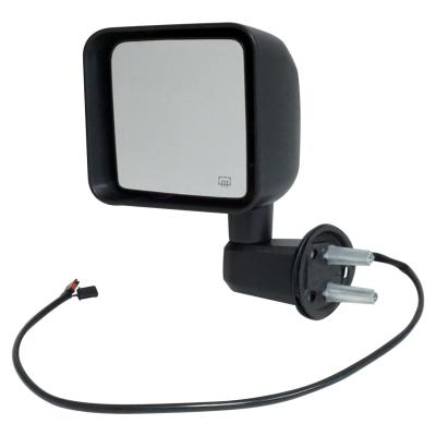 Black ; Left Power, Heated, Textured Finish Mirror for 2015-2018 Jeep JK Wrangler Crown Automotive