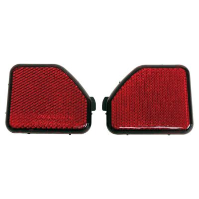 Rear Fascia Reflector Set for 2018+ Jeep JL Wrangler, Red Plastic Crown Automotive