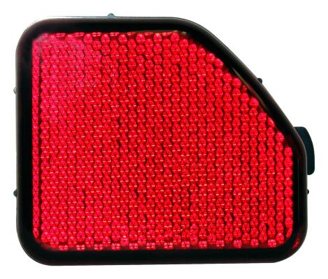 Left Rear Fascia Reflector for 2018+ Jeep JL Wrangler, Red Plastic Crown Automotive