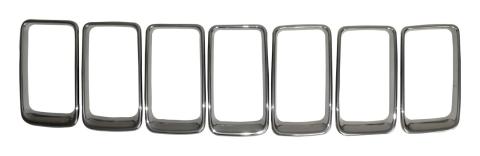 Brushed Platinum Grille Insert Set for 2015-2016 Jeep WK Grand Cherokee Crown Automotive
