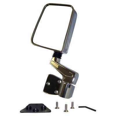 Left Manual Folding Mirror for 87-06 Jeep YJ, TJ Wrangler, 87/02 Style, Chrome Crown Automotive