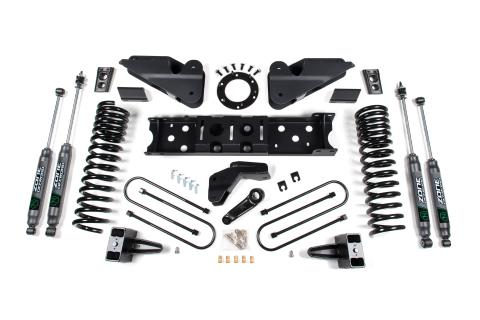 19-24 RAM 3500 4.5 Inch Radius Arm Bracket 3 Inch Rear Block With Overload Diesel 6-Bolt T-Case Fox Adventure Shocks Zone Offroad