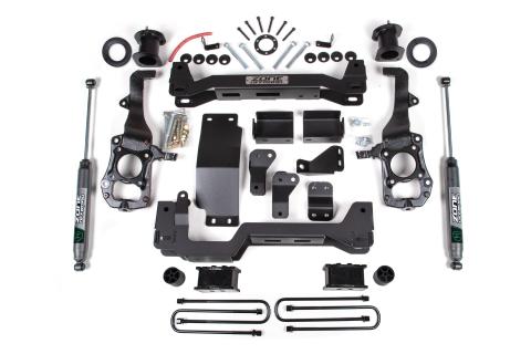 21-23 Ford F-150 Tremor 4WD 5 Inch Lift Kit 3 Inch Rear Block Spacer Front Fox 2.0 Adv Series Rear Zone Offroad
