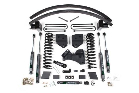 17-19 Ford F-250/F-350 Super Duty 6 Inch Lift Kit 3 Inch Rear Block Diesel 3 Leaf Main Fox Adventure Shocks Adventure Series Shocks Zone Offroad