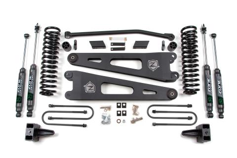 08-10 Ford F-250/F-350 Super Duty 4 Inch Radius Arm Lift Kit Gas Fox Adventure Shocks Zone Offroad