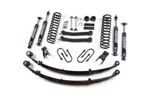84-01 Jeep Cherokee XJ 4.5 Inch Lift Kit With Rear Springs-Chrysler 8.25 Nitro Shocks Zone Offroad