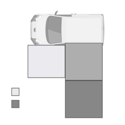 Overland Vehicle Systems Nomadic 6.5 inch Awning Shade Wall Overland Vehicle Systems