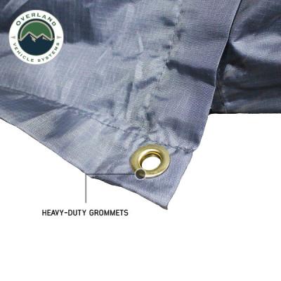 HD Nomadic 2.0 Awning Room Enclosure, Grey Body, Green Trim (4 Walls and Floor) Overland Vehicle Systems