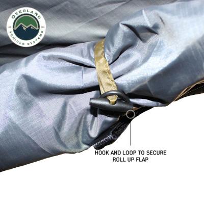 HD Nomadic 2.0 Awning Room Enclosure, Grey Body, Green Trim (4 Walls and Floor) Overland Vehicle Systems