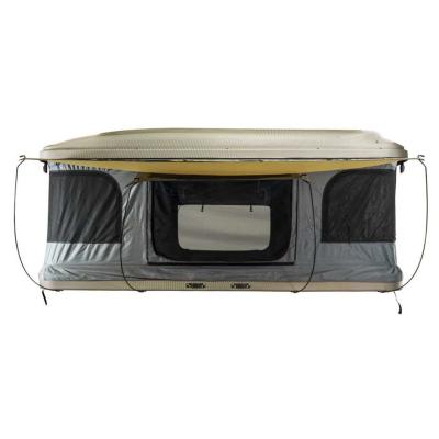 HD Bundu 3 - Hard Shell Pop Up Roof Top Tent, 3 Person, Grey Body and Black Rainfly Overland Vehicle Systems