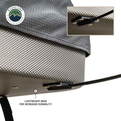 HD Bundu 3 - Hard Shell Pop Up Roof Top Tent, 3 Person, Grey Body and Black Rainfly Overland Vehicle Systems