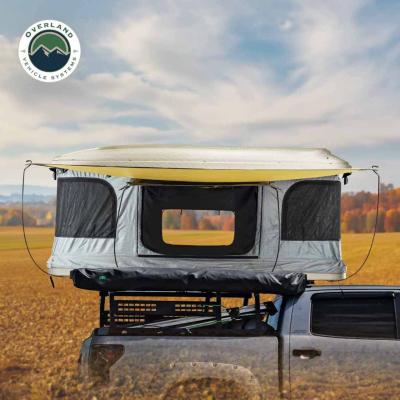 HD Bundu 3 - Hard Shell Pop Up Roof Top Tent, 3 Person, Grey Body and Black Rainfly Overland Vehicle Systems