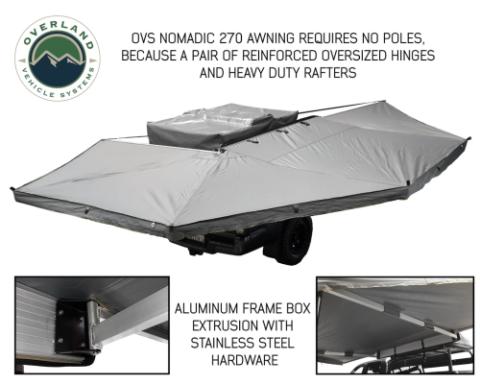 Nomadic Awning 270 Awning with Walls Passenger Overland Vehicle Systems