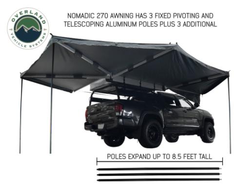 Nomadic Awning 270 Awning with Walls Passenger Overland Vehicle Systems