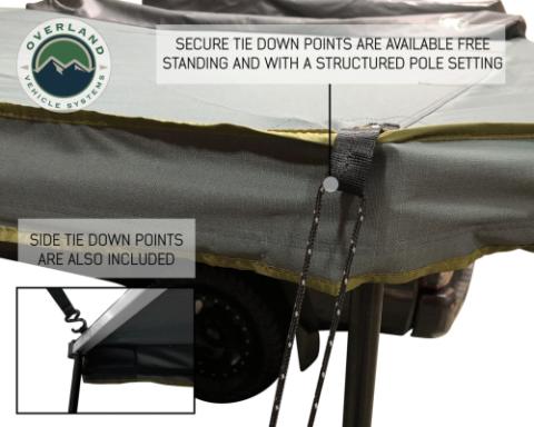 Nomadic Awning 270 Awning with Walls Passenger Overland Vehicle Systems
