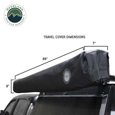 XD Nomadic 270 - Awning W/Lights and Black Out , Driver Side, Black Body, Black Trim and Black Travel Cover Overland Vehicle Systems
