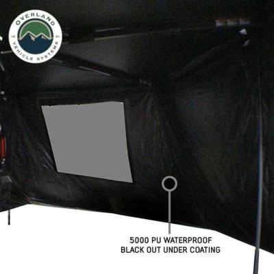 XD Nomadic 270 - Awning Wall 1 W/Black Out, Driver Side, Black Body, Black Trim W/Storage Bag Overland Vehicle Systems