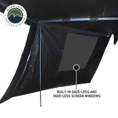 XD Nomadic 270 - Awning Wall 1 W/Black Out, Passenger Side, Black Body, Black Trim W/Storage Bag Overland Vehicle Systems