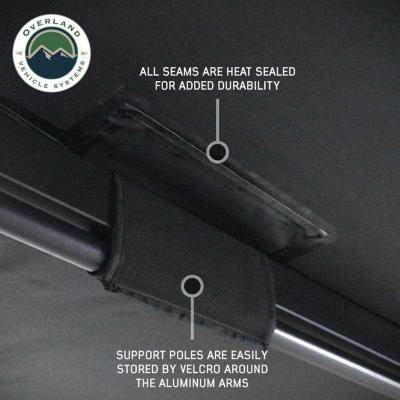 XD Nomadic 270 - Awning, Lights, Black Out, Wall Kit, Passenger Side, Black Body, Black Trim and Black Travel Cover Overland Vehicle Systems